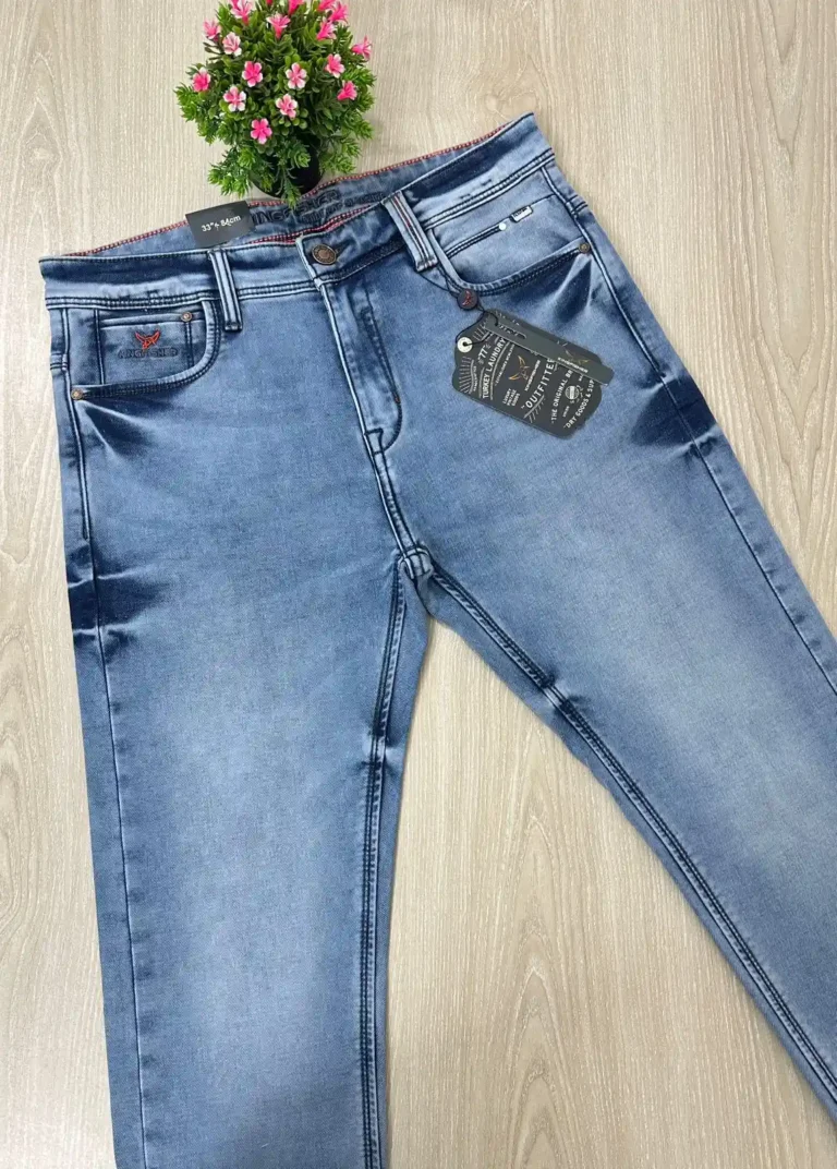 Kingfisher Men’s luxury Denim Pent (Light Wash)