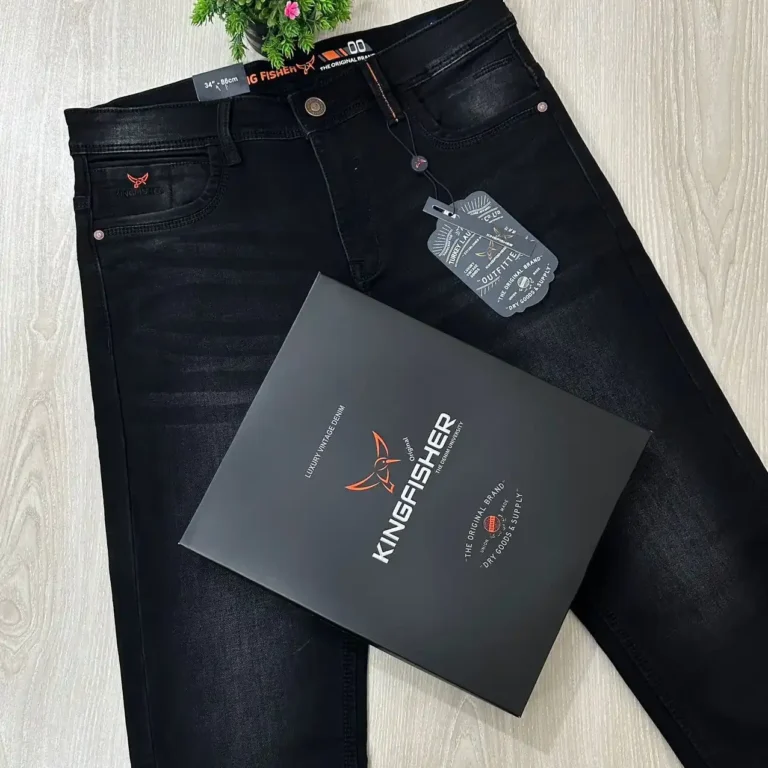Kingfisher Men’s luxury Denim Pent ( Black Wash )