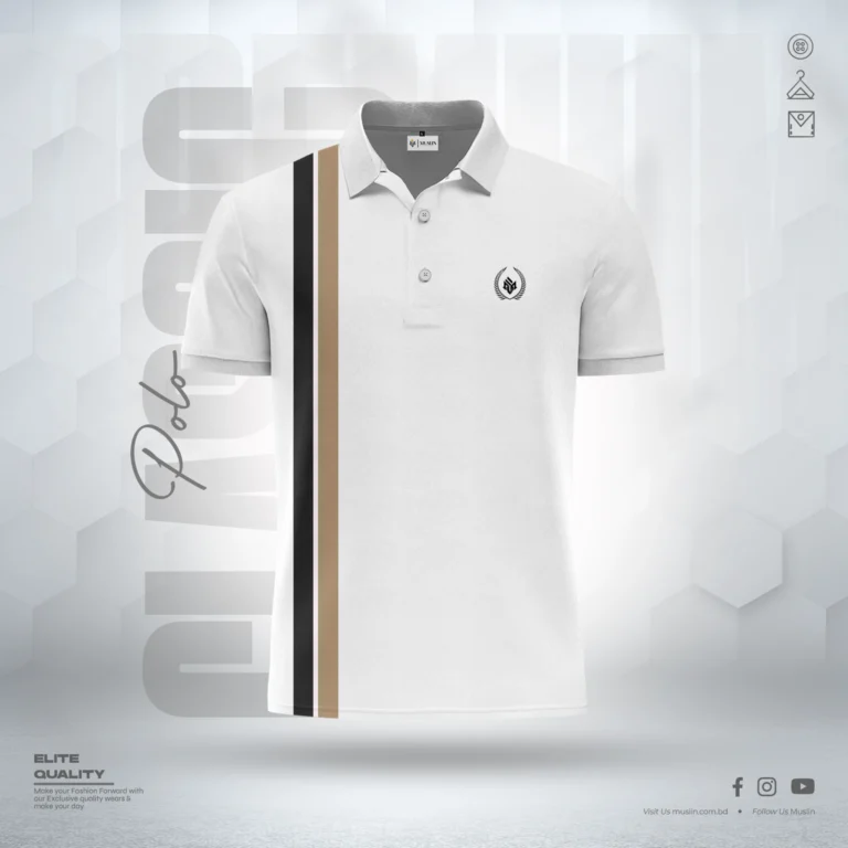 Muslin’s Classic Style Polo Shirt | White