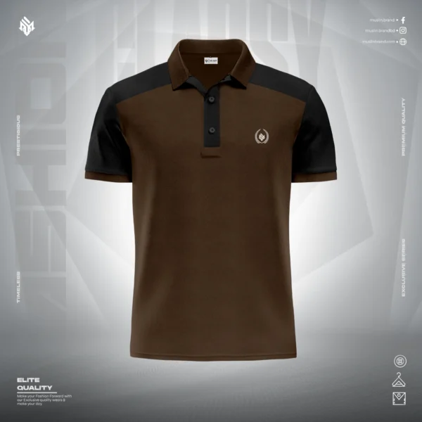 Muslin’s Raglan Style Polo Shirt | Coffee