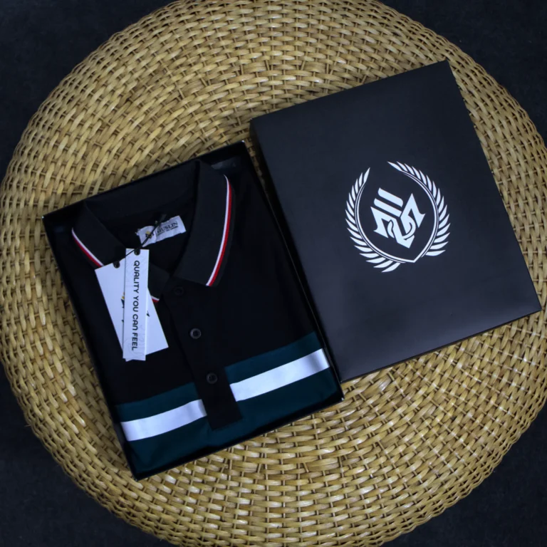 Muslin’s Elite Contrast Jacquard Polo Shirt | Patrol