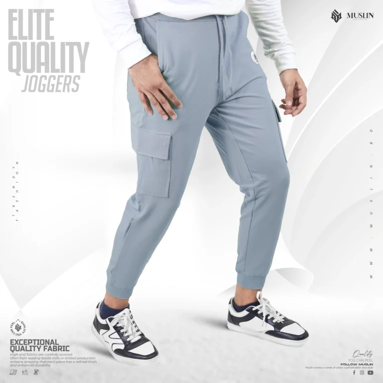 Muslin’s Premium Joggers – Silver